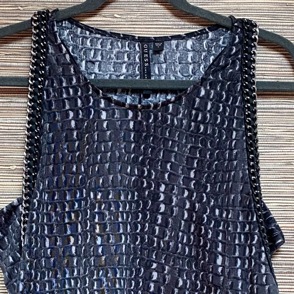 Guess Crocodile Pattern Racerback Tank Top - Picture 4 of 7